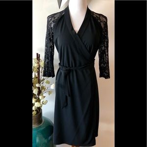 Anne Fontaine black wrap dress, size 42